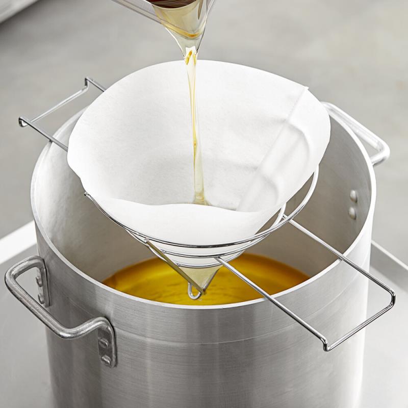 100% Plant Cellulose Pulp Oil Filter Cone High-Efficiency Oil Particle Removal for Pressure Fryers