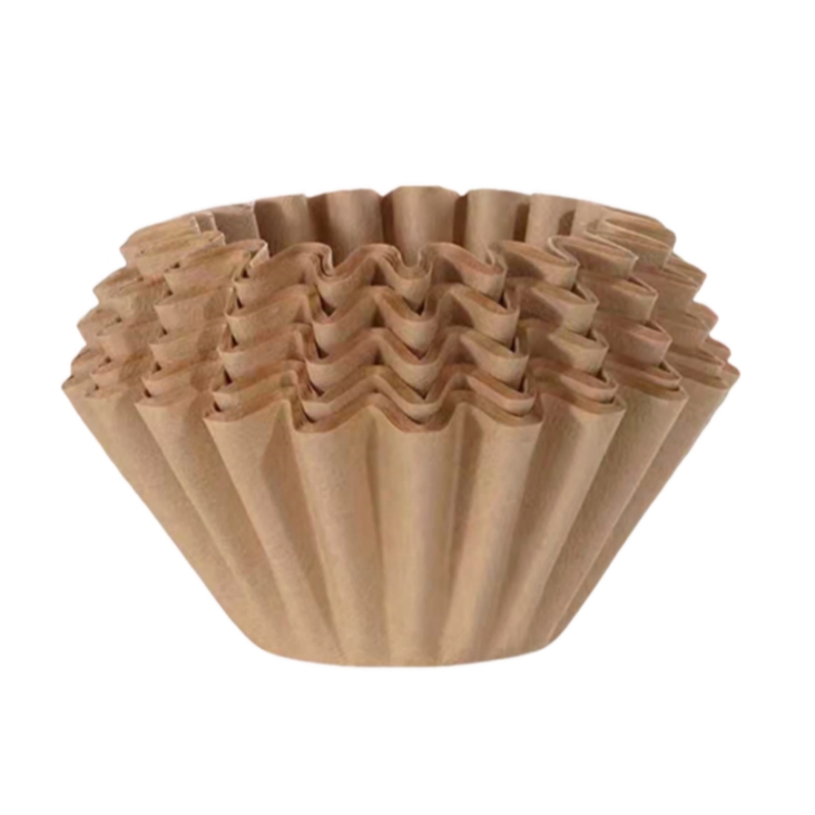 Natural Unbleached High Capacity Basket Coffee Filter Brown or White Color Biodegradable